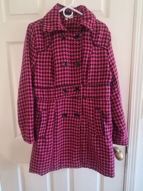 Y2K Voicelip Pink and Black Houndstooth Jacket
